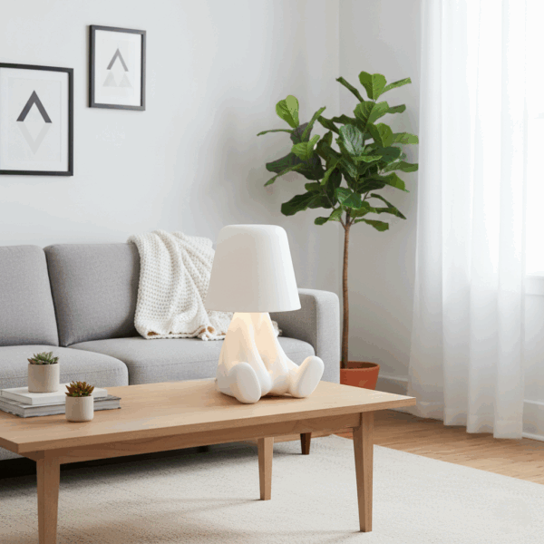 Mr. What λευκό επαναφορτιζόμενο φωτιστικό αφής LED – μεγάλο μέγεθος