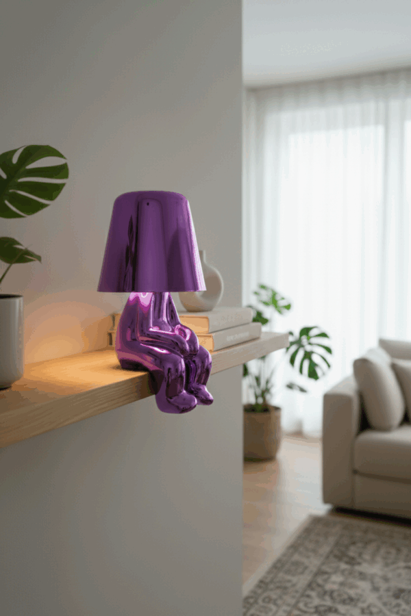 Mr. When μωβ επαναφορτιζόμενο φωτιστικό αφής LED – μεγάλο μέγεθος