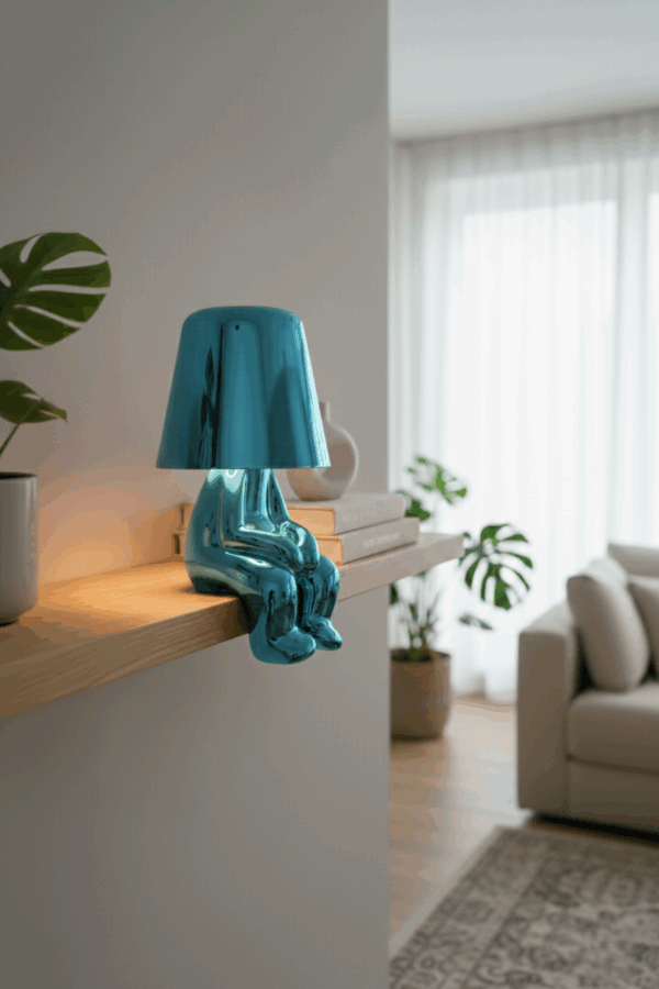 Mr. When μπλέ επαναφορτιζόμενο φωτιστικό αφής LED – μεγάλο μέγεθος