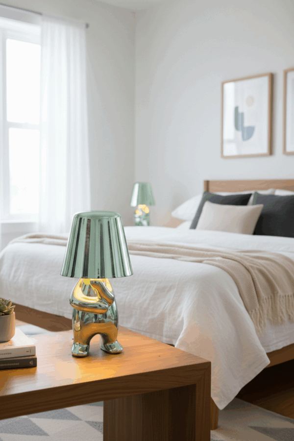 Mr. Why πράσινο επαναφορτιζόμενο φωτιστικό αφής LED – μεγάλο μέγεθος