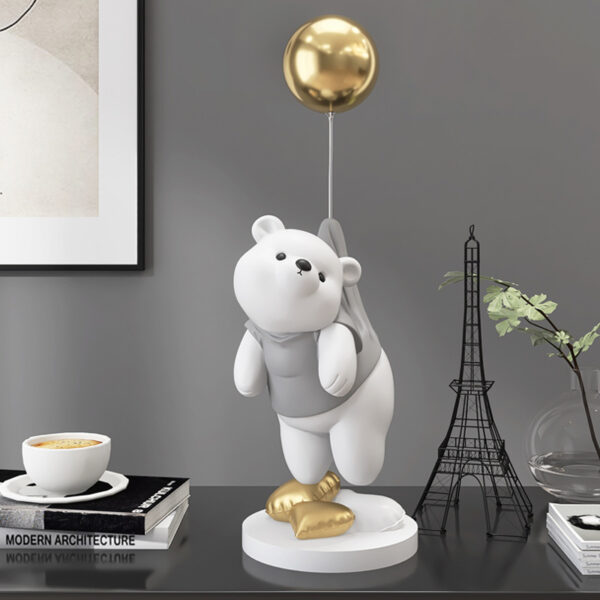 Αρκουδάκι με Μπαλόνι Γκρί (Μεγάλο)