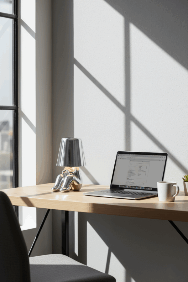 Mr. Where Φωτιστικό Αφής Design - Ασημί small Διακοσμητικό Φωτιστικό.