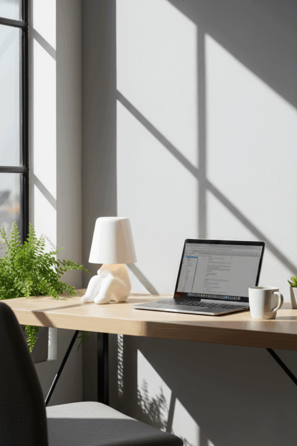 Mr. Where λευκό επαναφορτιζόμενο φωτιστικό αφής LED – μεγάλο μέγεθος