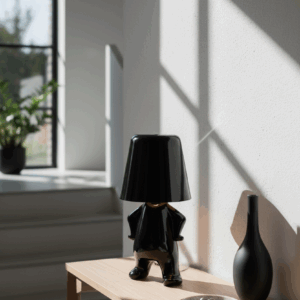 Mr. Who μαύρο επαναφορτιζόμενο φωτιστικό αφής LED – μεγάλο μέγεθος