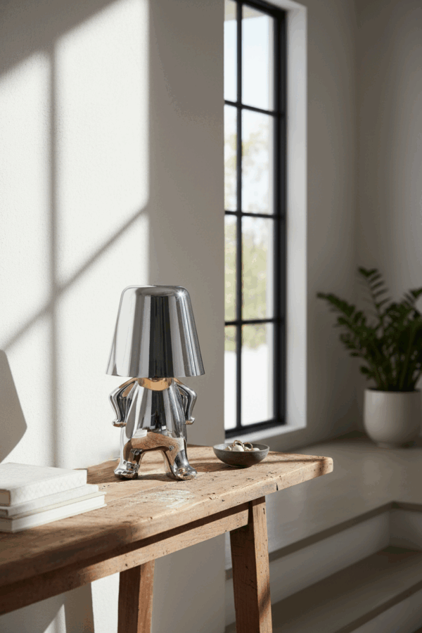 r. Who ασημί επαναφορτιζόμενο φωτιστικό αφής LED – μεγάλο μέγεθος