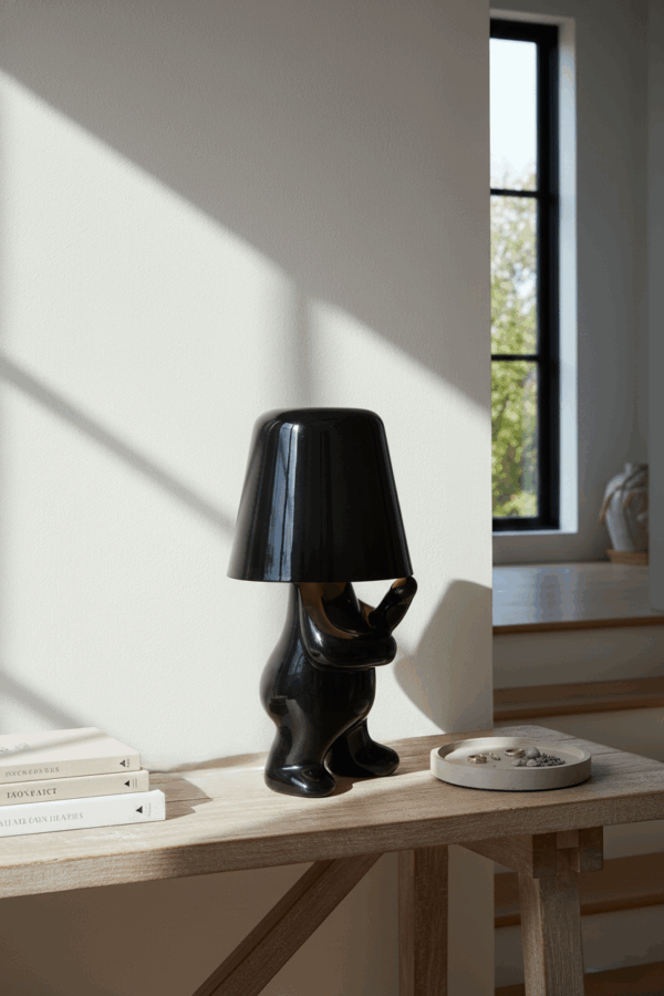 Mr. Why μαύρο επαναφορτιζόμενο φωτιστικό αφής LED – μεγάλο μέγεθος amazthing.gr