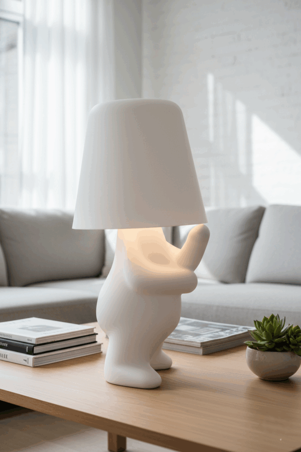 Mr. Why λευκό επαναφορτιζόμενο φωτιστικό αφής LED – μεγάλο μέγεθος