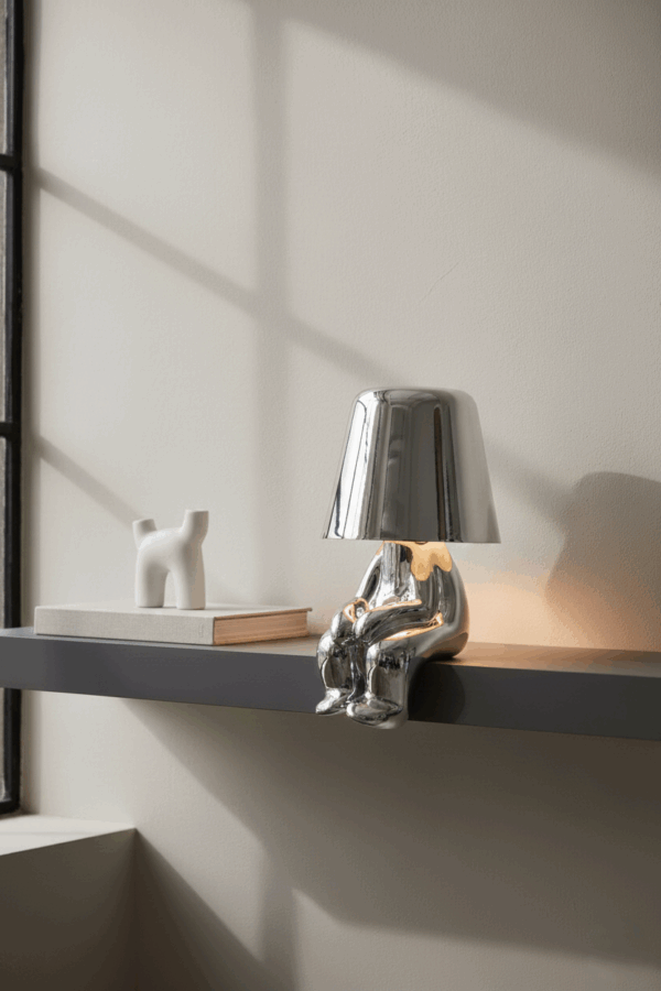 r. When ασημί επαναφορτιζόμενο φωτιστικό αφής LED – μεγάλο μέγεθος