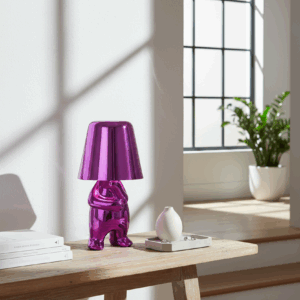 Mr. Why μώβ επαναφορτιζόμενο φωτιστικό αφής LED – μεγάλο μέγεθος