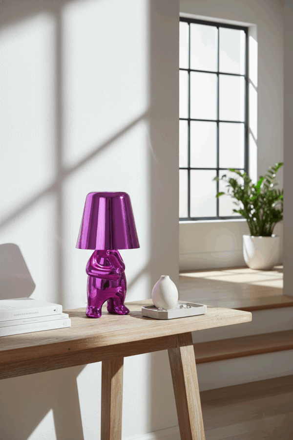 Mr. Why Φωτιστικό Αφής Design- Μοβ XL Διακοσμητικό Φωτιστικό