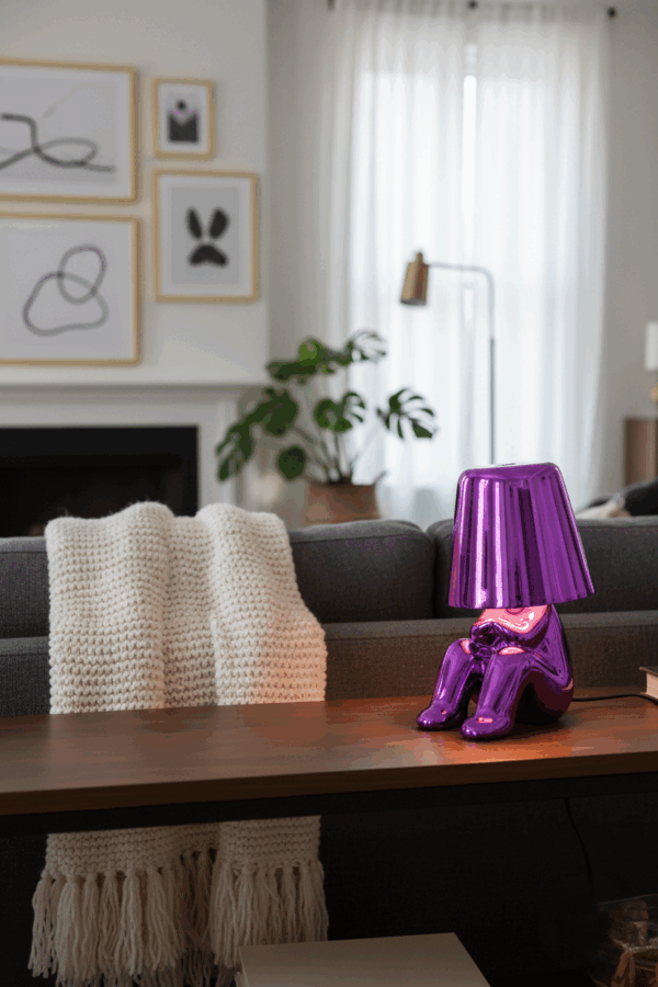 Mr. Where μώβ επαναφορτιζόμενο φωτιστικό αφής LED – μεγάλο μέγεθος