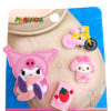 Σετ Crocs charms kuromi, melody,ροζ διακοσμητικά αξεσουάρ για καλοκαιρινά παπούτσια Crocs"