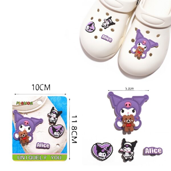 Σετ Crocs charms kuromi Alice μωβ χρώμα-διακοσμητικά αξεσουάρ για καλοκαιρινά παπούτσια Crocs"