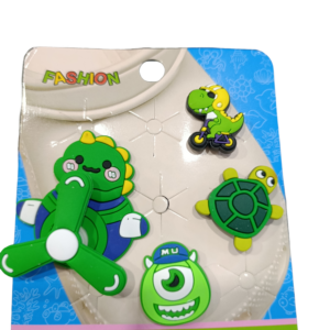 Σετ charms για Crocs δεινοσαυροι- χελωνα πράσινα διακοσμητικά αξεσουάρ για καλοκαιρινά παπούτσια Crocs"