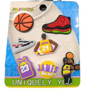 Σετ charms για Crocs μπάσκετ James- Kobe διακοσμητικά αξεσουάρ για καλοκαιρινά παπούτσια Crocs"