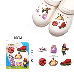 Σετ charms για Crocs μπάσκετ James- Kobe διακοσμητικά αξεσουάρ για καλοκαιρινά παπούτσια Crocs"
