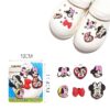 Σετ Crocs charms Minnie με φιόγκο διακοσμητικά αξεσουάρ για καλοκαιρινά παπούτσια Crocs"