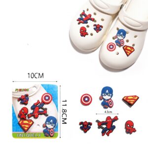 Σετ charms για Crocs Spidrman-Captain America-Superman διακοσμητικά αξεσουάρ για καλοκαιρινά παπούτσια Crocs"