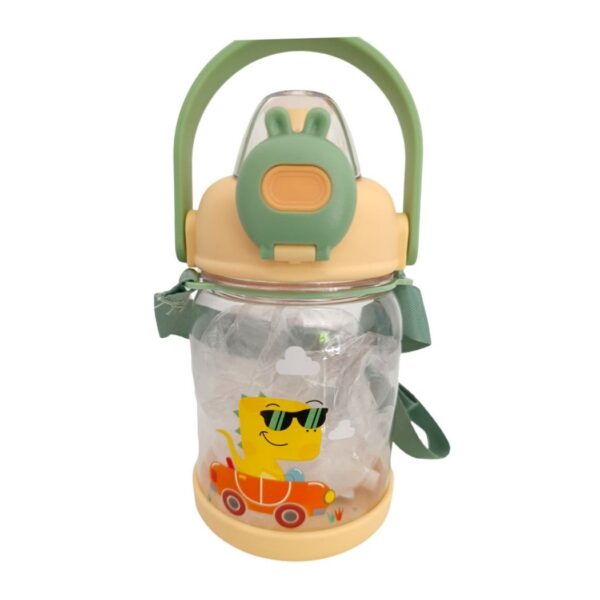 Παιδικό παγουράκι δεινόσαυρος με καλαμάκι και λουράκι μεταφοράς