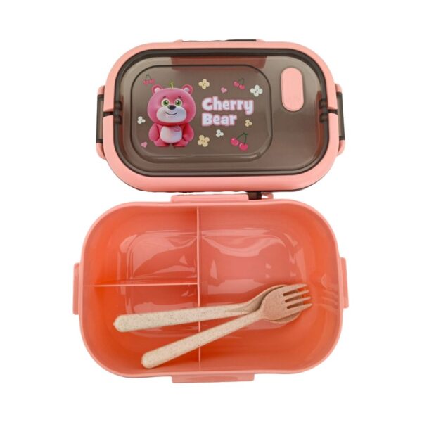 παιδικό lunch box Cherry Bear με σχέδιο αρκουδάκι και χωρίσματα