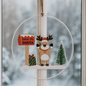 χριστουγεννιάτικο διακοσμητικό letter to santa μεταλλικό πλαίσιο με τάρανδο χριστουγεννιάτικο διακοσμητικό letter to santa μεταλλικό πλαίσιο με τάρανδο