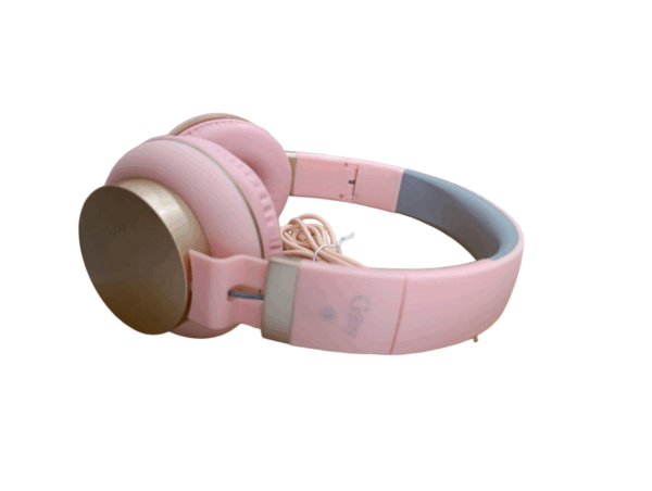 ενσυρματα ακουστικα ροζ χρυσο