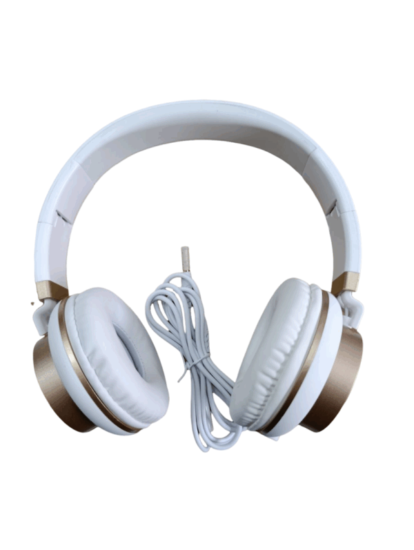 ακουστικα καλωδιο λευκο χρυσο